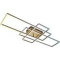 Briloner - frame led Deckenleuchte, Fernbedienung, Dimmbar, cct Farbtemperatursteuerung, Schwenkbar, goldfarbig, 104 x 42 x 10 cm