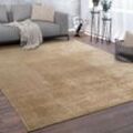 Paco Home Teppich Wohnzimmer Kurzflor Waschbar Einfarbiger Moderner Stil Weich Beige Creme 120x170 cm