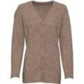 Yak-Mix-Strickjacke, Melange taupe, 48/50