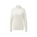 Feinstrick-Rollkragenpullover - Creme - Gr.: S