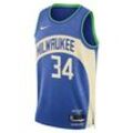 Giannis Antetokounmpo Milwaukee Bucks City Edition 2023/24 Nike Dri-FIT NBA Swingman Herrentrikot - Blau