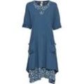 Baumwoll-Kleid, Druck blau, 40/42