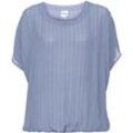 Viskose-Bluse, Druck blau, 44/46