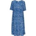 Viskose-Kleid, Muster blau, 52