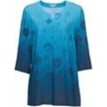 Viskose-Bluse, Druck blau, 36