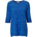 Baumwoll-Pullover, Melange blau, 40/42