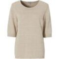 Leinenmix-Pullover, Melange natur, 44/46