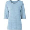 Baumwoll-Pullover, Melange hellblau, 40/42