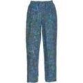 Viskose-Hose, Muster blau, 44