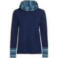 Baumwoll-Pullover, Jacquard blau, 52/54