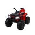 Kinderquad Bumper, Kinder-Elektroauto mit Fernbedienung, 70 Watt, Stoßdämpfer, Bremsautomatik, LED (Rot)