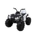 Kinderquad Bumper, Kinder-Elektroauto mit Fernbedienung, 70 Watt, Stoßdämpfer, Bremsautomatik, LED (Weiß)