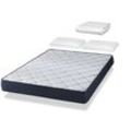 Pack Matratze 140x190 laura Hohe 22 cm + 2 Memory Foam Kopfkissen 70x35 + 1 Matratzenschoner 140x190 cm