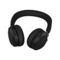 Jabra Evolve2 75 Telefon On Ear Headset Bluetooth®, kabelgebunden Schwarz Batterieladeanzeige, Mikrofon-Stummschaltung