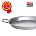 Paella World Original spanische Paella Pfanne Typ Valenciana 22cm Stahl poliert mit Griffen