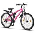 Licorne Bike Guide Premium Mountainbike in 20, 24 und 26 Zoll - Fahrrad für Mädchen, Jungen, Herren und Damen - Shimano 21 Gang-Schaltung, Kinderfahrrad, Kinder