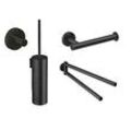 Herzbach Deep Black Bad Accessoires Set 4 teilig, schwarz matt