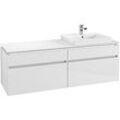 Villeroy & Boch Legato Waschtischunterschrank B691L0DH 160x55x50cm, mit LED-Beleuchtung, Glossy White