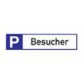 Parkplatzbeschilderung Parkplatz für Besucher L460xB110 mm Aluminium weiß/blau/schwarz