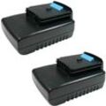 2x Hochleistungs Li-Ion Akku 18V / 1500mAh ersetzt Black&Decker A1518L A-1518-L LB018-OPE LB-018OPE für GXC-1000-L HP-186-F4L HP-186-F4LBK