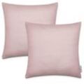 Paco Home - 2er Set Kissenbezug 45x45 Dekokissen Kissenhülle Streifen Indoor Outdoor Deko 2pcs-Set, Pink