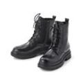 Leder-Boots - Schwarz - Gr.: 37