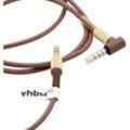 Vhbw - Audio aux Kabel kompatibel mit Marshall Major Bluetooth, Major ii Kopfhörer - Audiokabel 3,5mm Klinkenstecker, 150 - 230 cm, Gold/Braun