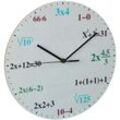 Wanduhr Mathe, ø 30 cm, Rechenuhr mit mathematischen Formeln, Kinderzimmeruhr Jungen & Mädchen, Uhr Wand, bunt - Relaxdays