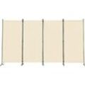 Angel Living - Paravent 4tlg 333X170CM Sichtschutz Balkonbespannung Balkonsichtschutz Paravent Raumteiler Trennwand,Beige - beige