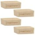 magnetoplan Magnete braun, Holz 6,0 x 2,0 x 1,3 cm, 4 St.