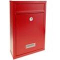 PrimeMatik - Briefkasten Postkasten metallische rot Farbe für wallmount 215 x 80 x 315 mm