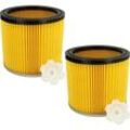 Filterset 2x Faltenfilter kompatibel mit Bosch gas 12-30 f Professional, pas 1000, pas 11-25,PAS 11-25 f, pas 12-50 f Staubsauger - Filter,