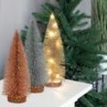 Deko-Tannenbaum mit Glitzer und 10 LEDs 30cm Warmweiß