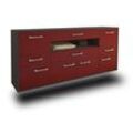 Sideboard Coral Springs | Korpus Anthrazit | Bordeaux hängend mit Griffen (180x79x35cm)