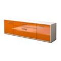 Lowboard Aria | Korpus Weiß | Orange mit Griffen (180x49x35cm)