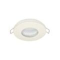 Led Line - IP44 Deckenleuchte Einbaurahmen Wasserdicht Einbaustrahler Lampe Spot Einbau Leuchte Rund Weiß Matt aus Aluminium mit GU10 Fassung keine