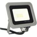 LED-Strahler silber Elektronik Schmiede+Projektor ips 65 10w - 5700k kühles Licht - 800lm graue Farbe