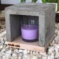 Eci Tools - candle cube© Kleiner Teelicht Tisch-Kamin Ofen Stövchen Kerzen-Heizung Teelichtofen Heizwürfel mit Duftkerze Lavender Fields