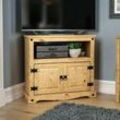 Corona Solid Pine Corner TV Unit 2 Door Cabinet Stand Storage Unit