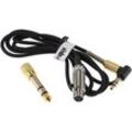 Audio aux Kabel kompatibel mit akg K240 Studio Kopfhörer - Audiokabel 3,5 mm Klinkenstecker auf 6,3 mm, 1,2 m, Schwarz - Vhbw