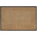 HOMCOM, Fußmatte, Schmutzfangmatte, Fußabtreter, Türmatte, Sauberlaufmatte, waschbar, pflegeleicht und strapazierfähig, Beige, 90 x 60 x 0,7 cm