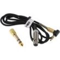 Vhbw - Audio aux Kabel kompatibel mit akg K240 mk ii, K141 mk ii, K171 mk ii Kopfhörer - Audiokabel 3,5 mm Klinkenstecker auf 6,3 mm, 1,2 m, Schwarz