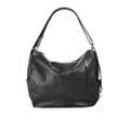 Cluty Rucksack-Shopper Damen Leder, schwarz