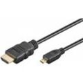 HDMI™-High-Speed-Kabel mit Ethernet (Micro, 4K @ 60 Hz) HDMI™-Stecker (Typ a) HDMI™-Micro-Stecker (Typ d), 1 m (53781) - Goobay