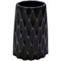 Spetebo - Aluminium Blumenvase schwarz - gerade / 18 cm - Alu Tisch Deko Blumen Vase Metall