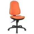 Topstar Bürostuhl Support SY, 8550 G04 Stoff orange, Gestell schwarz