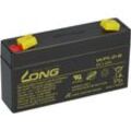 Kunglong - agm blei akku batterie 6V 1,2Ah kompatibel für usv bleigel gel + ladegerät 6V