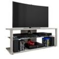 VCM Holz TV Lowboard Fernsehschrank Rack Konsole Möbel Fernsehtisch Fernseh Phono Glas Folas XL (Farbe: Beton-Grau)