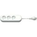 3-way power strip, 1.5 m, white - for connecting up to three electronic devices (77619) - Goobay