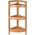 Spetebo - Bambus Badezimmer Regal - 61 cm - Eckregal Holz Standregal Bad Regal Holzregal